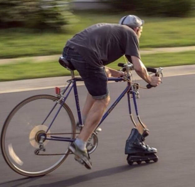 En vélo le système D c’est pas mal