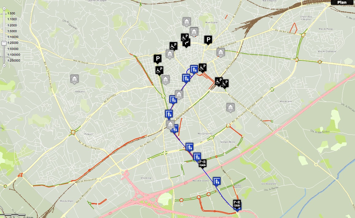 Les aménagements cyclables de Nîmes (30)