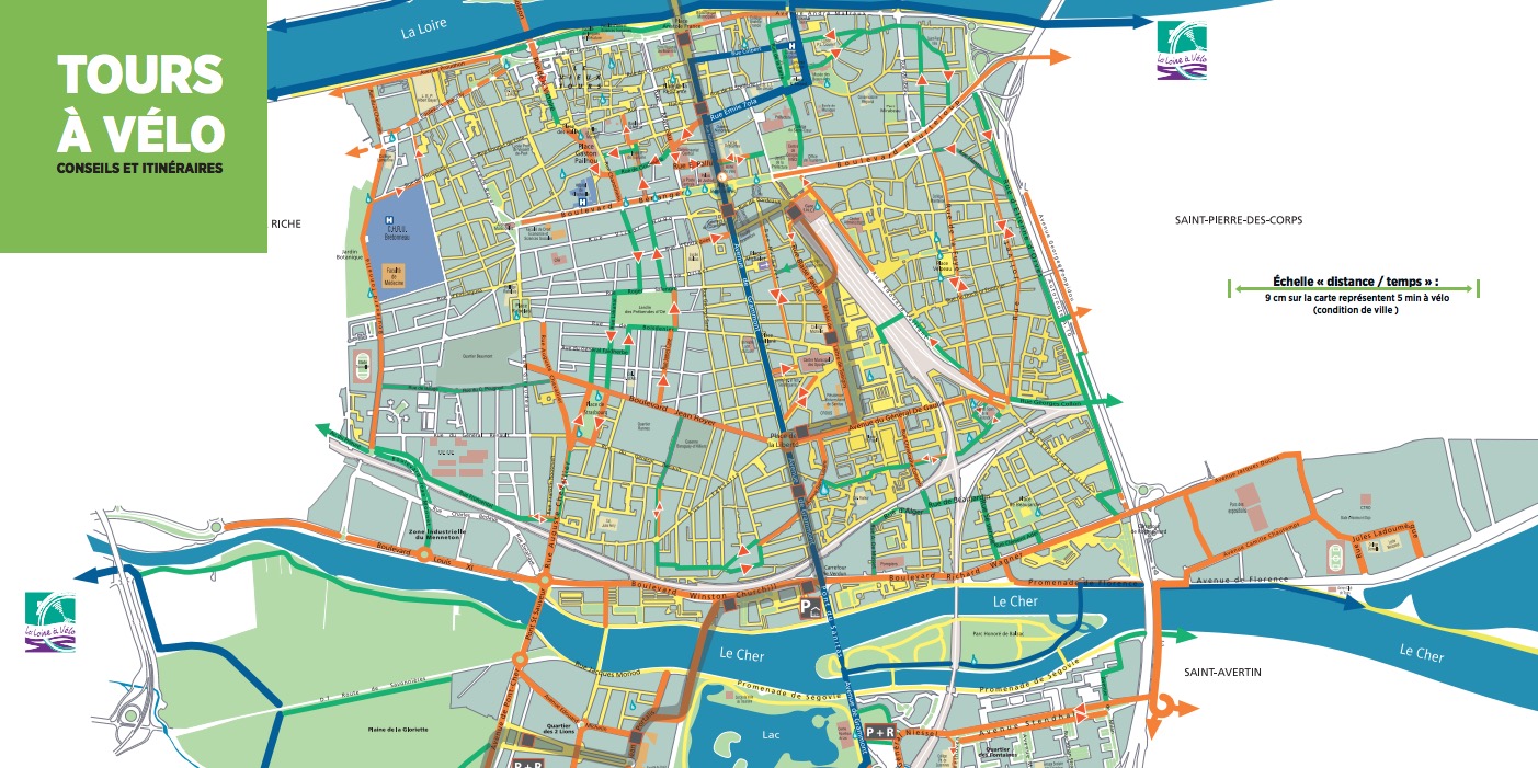 Les pistes cyclables de Tours (37)