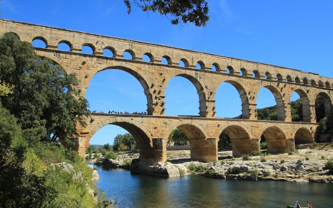 Sur le pont du Gard