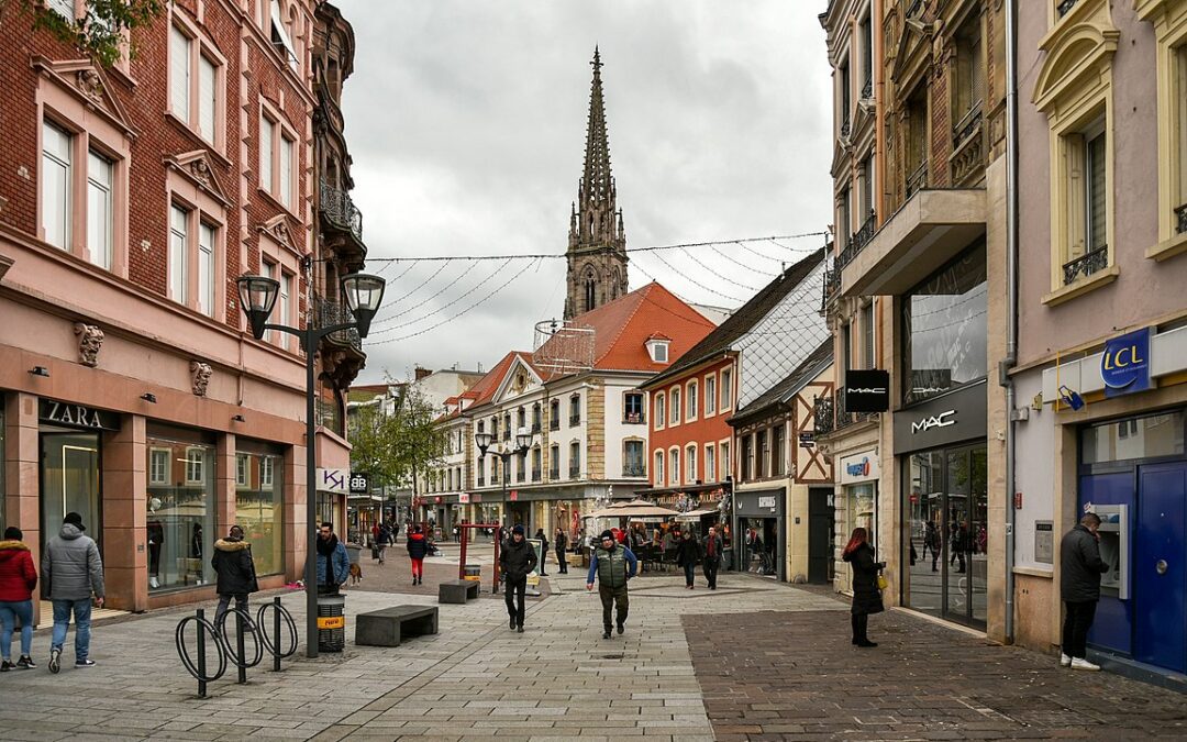 La cartes des pistes cyclables de Mulhouse (68)