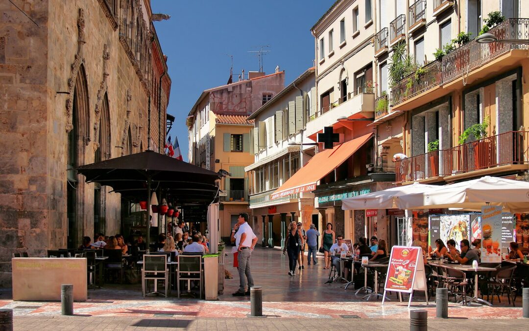 La carte des pistes cyclables de Perpignan (66)