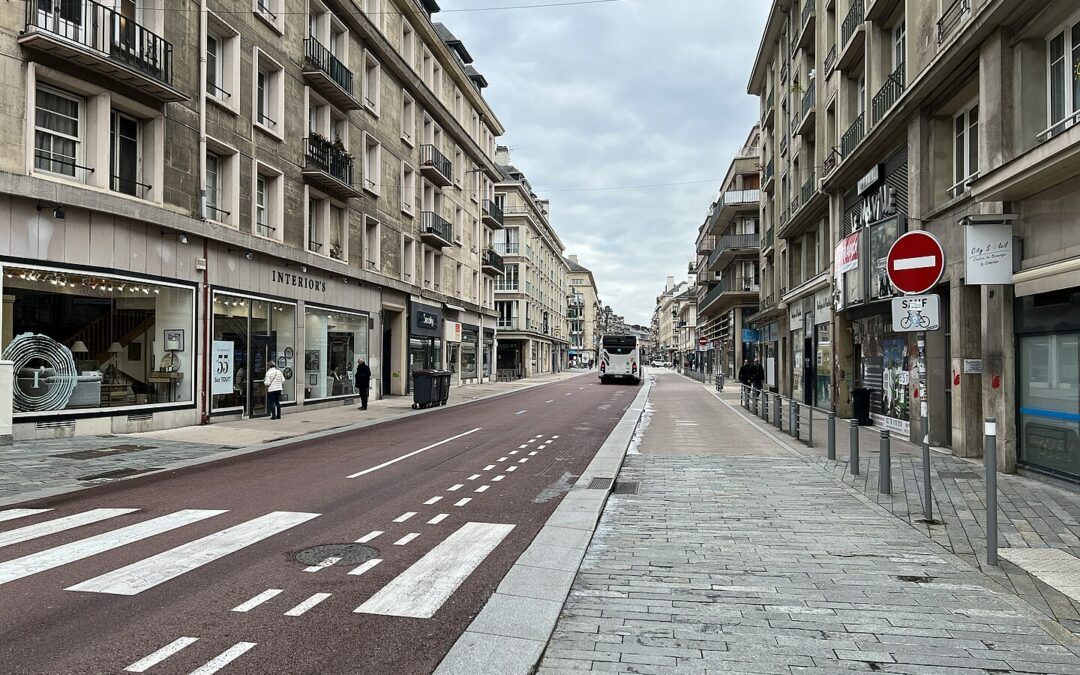 La cartes des pistes cyclables de Rouen (76)