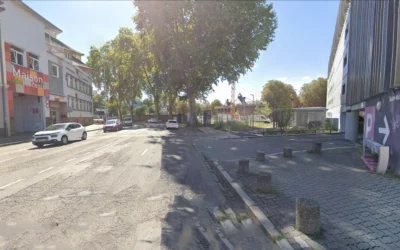 À Strasbourg, des pots de fleurs sur une piste !