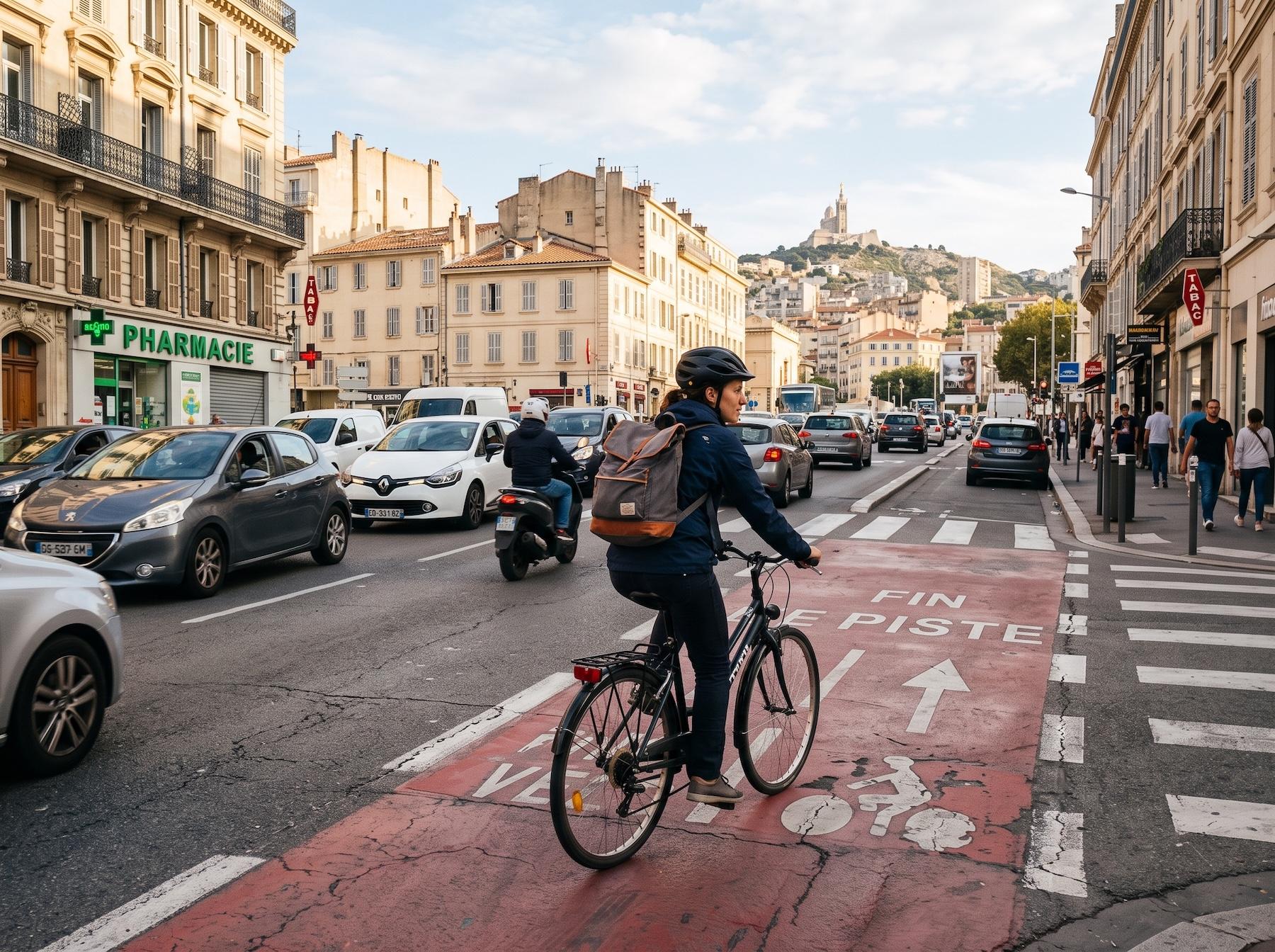 Marseille, encore dernière ville cyclable de France